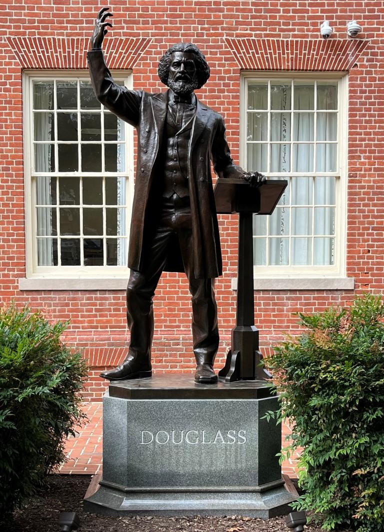 The Frederick Douglass statue at the Talbot Co Courthouse, Easton, MD