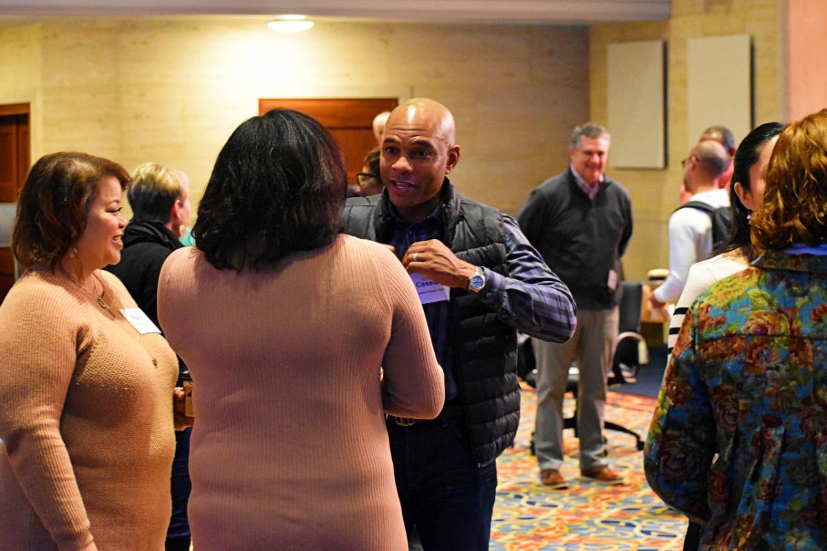 Group of people talking